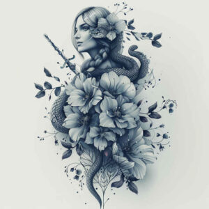 moving-snake-tattoo – tattoo design ideas free ai generated – pinprick – for-hand – Gallery: snakes-inkby-ai