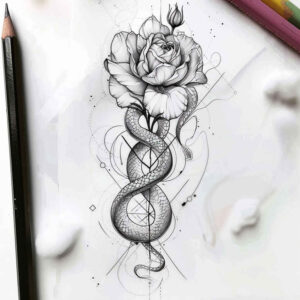 mystical-snake-tattoo – tattoo design ideas free ai generated – discreet-ink – for-scapula – Gallery: snakes-inkby-ai