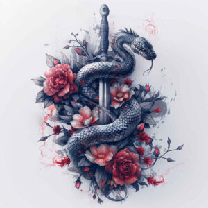 nature-motif-snake-tattoo – tattoo design ideas free ai generated – basic – for-spine – Gallery: snakes-inkby-ai