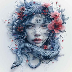 protection-motif-snake-tattoo – tattoo design ideas free ai generated – compact – for-scapula – Gallery: snakes-inkby-ai