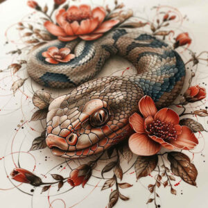 protection-symbol-snake-tattoo – tattoo design ideas free ai generated – refined-ink – for-side – Gallery: snakes-inkby-ai