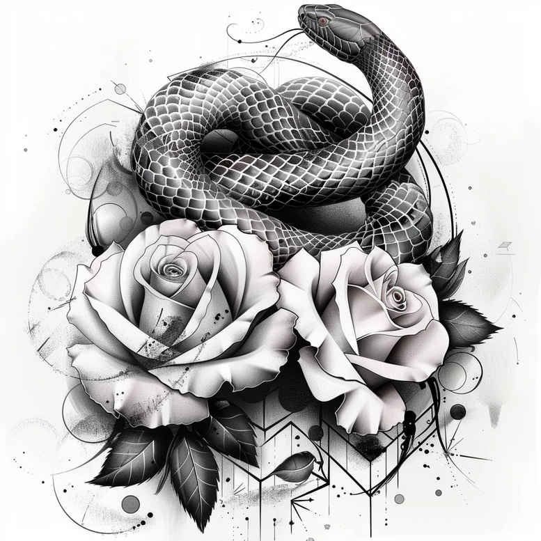 rebirth-symbol-snake-tattoo – tattoo design ideas free ai generated – dainty – for-biceps – Gallery: snakes-inkby-ai