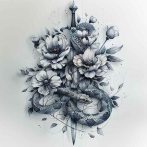 rebirth-symbol-snake-tattoo – tattoo design ideas free ai generated – quiet – for-full-back – Gallery: snakes-inkby-ai