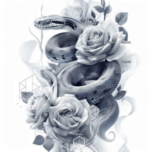 shadow-snake-tattoo – tattoo design ideas free ai generated – micro-design – for-hip – Gallery: snakes-inkby-ai
