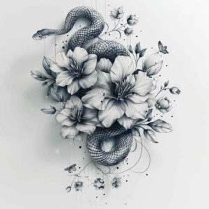 shadow-snake-tattoo – tattoo design ideas free ai generated – no-background – for-ribs – Gallery: snakes-inkby-ai