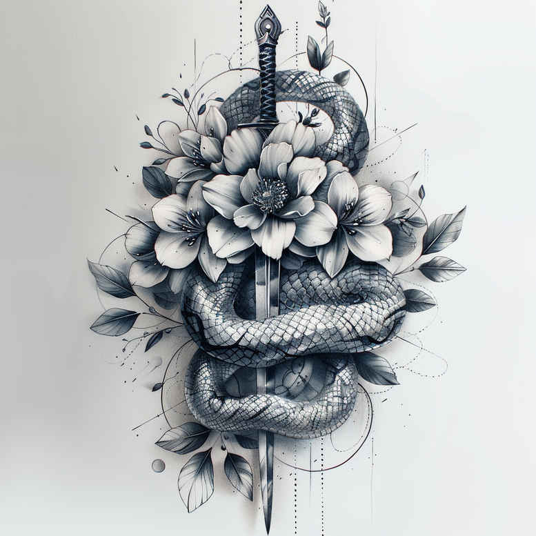 snake-tattoo – tattoo design ideas free ai generated – simple-icon – for-upper-arm – Gallery: snakes-inkby-ai