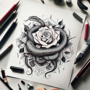 snake-tattoo – tattoo design ideas free ai generated – slender – for-fingers – Gallery: snakes-inkby-ai