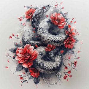 spiritual-motif-snake-tattoo – tattoo design ideas free ai generated – minimalist – for-hand – Gallery: snakes-inkby-ai