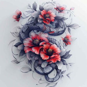 spiritual-motif-snake-tattoo – tattoo design ideas free ai generated – precise – for-ribs – Gallery: snakes-inkby-ai