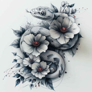 strength-motif-snake-tattoo – tattoo design ideas free ai generated – petite – for-back – Gallery: snakes-inkby-ai