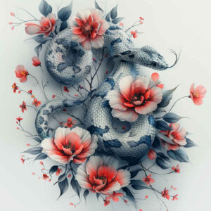 symbolic-meaning-snake-tattoo – tattoo design ideas free ai generated – no-shading – for-lower-chest – Gallery: snakes-inkby-ai