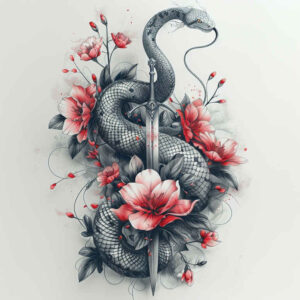 symbolic-meaning-snake-tattoo – tattoo design ideas free ai generated – soft-curve – for-toe – Gallery: snakes-inkby-ai