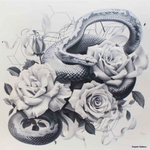snakes tattoo design ideas Surrealism enigmatic visuals basic for upper chest