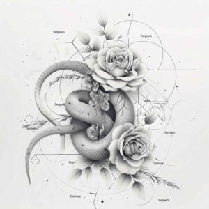 snakes tattoo design ideas solid blacks clean shape for neck