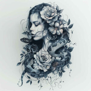 snakes tattoo design ideas solid blacks clear-cut for shoulder