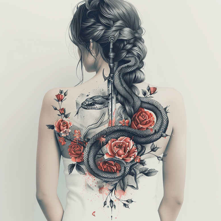 snakes tattoo design ideas gradient fills clear-cut symbol of courage