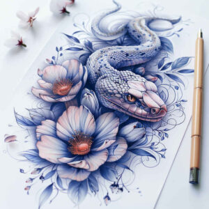 snakes tattoo design ideas accent shading clear edge for neck