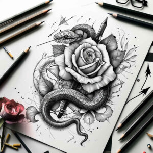 snakes tattoo design ideas Realism depth of field compact meaning endurance