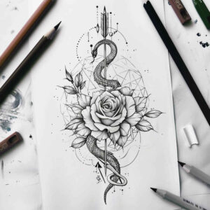 snakes tattoo design ideas Neotraditional vivid color concise stands for courage