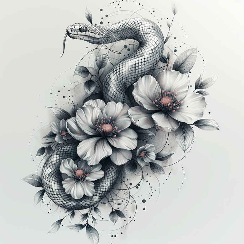 snakes tattoo design ideas gradient fills crisp outline for scapula