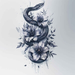snakes tattoo design ideas Surrealism fragmentation dainty for biceps