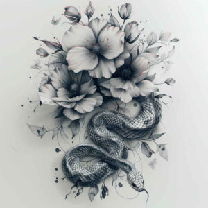snakes tattoo design ideas accent shading elegant for spine