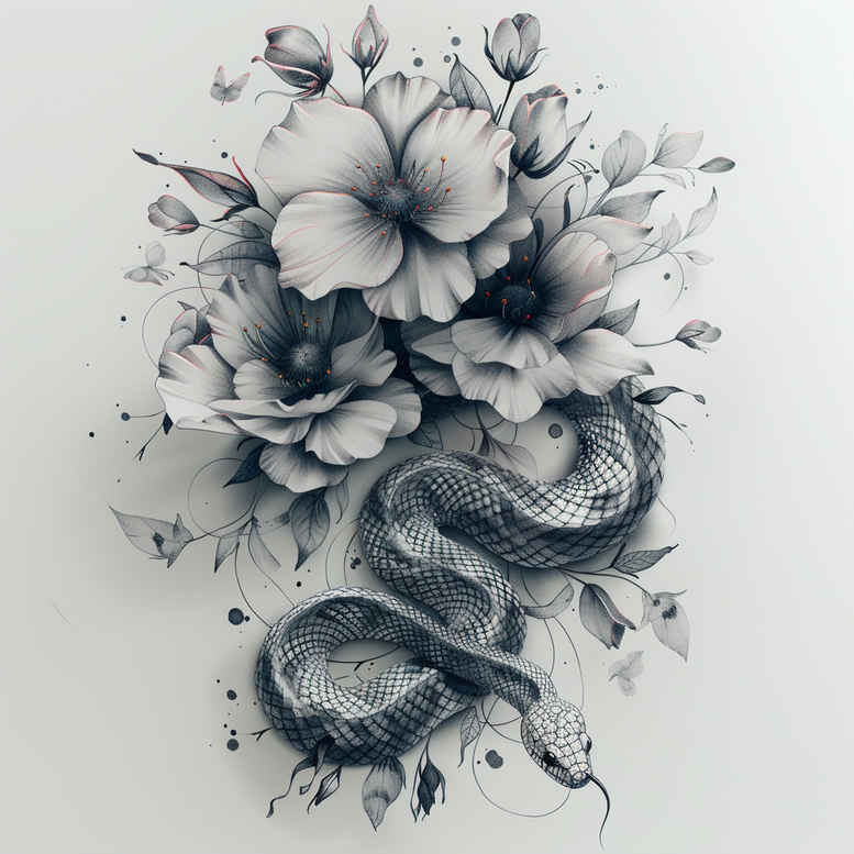 snakes tattoo design ideas accent shading elegant for spine