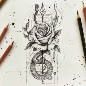 snakes tattoo design ideas Realism textured skin elemental for spine