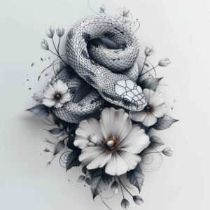 snakes tattoo design ideas layered fill empty space for triceps