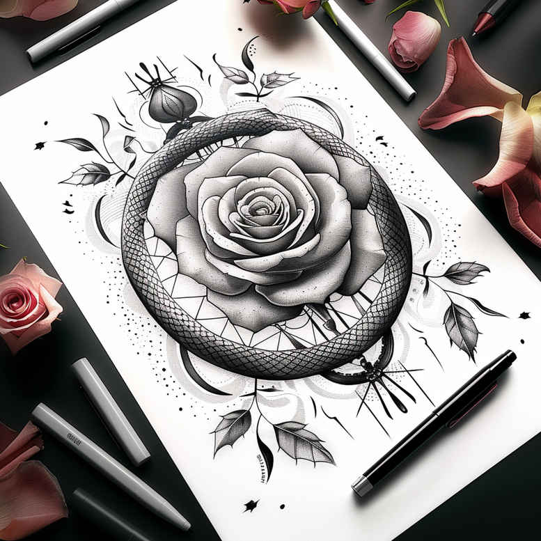 snakes tattoo design ideas Realism light play essential symbolising determination