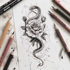 snakes tattoo design ideas Realism portrait realism fine line for back