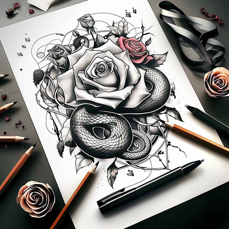 snakes tattoo design ideas clean contrast micro design symbol of strength