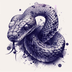 snakes tattoo design ideas Surrealism hallucinatory minimal texture embodying determination