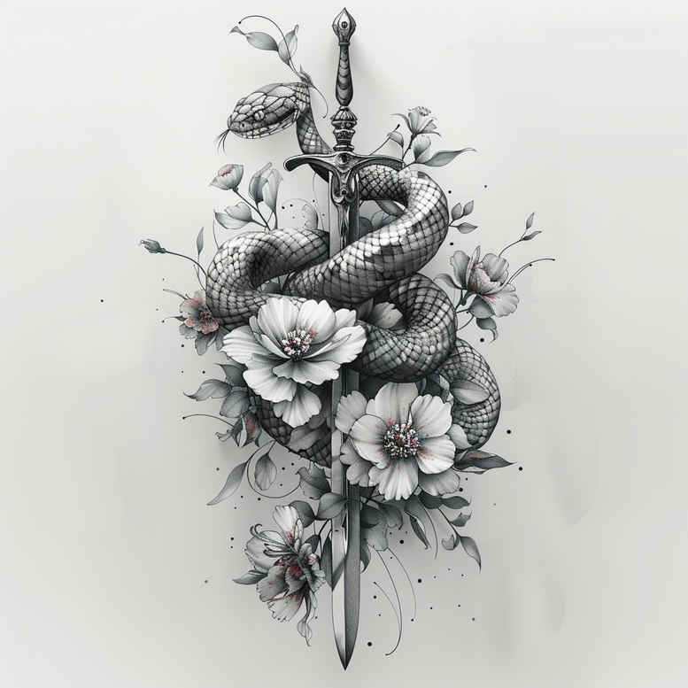 snakes tattoo design ideas structured design negative space meaning perseverance