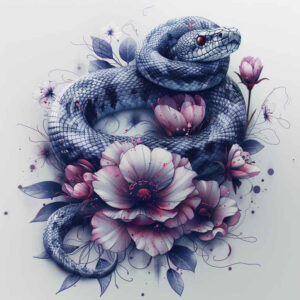 snakes tattoo design ideas smooth gradients no background for scapula