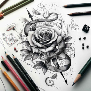 snakes tattoo design ideas refined lines no fill for forearm