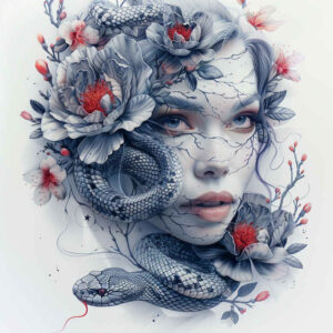 snakes tattoo design ideas bold no shading for thigh