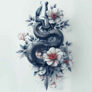 snakes tattoo design ideas color saturation nonintrusive for shoulder blade