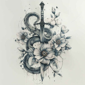 snakes tattoo design ideas Realism digital realism outline only symbol of perseverance