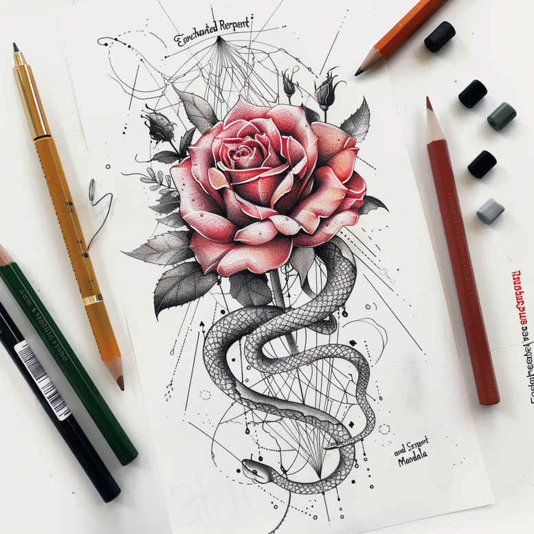 snakes tattoo design ideas Realism transparent layer petite for inner arm