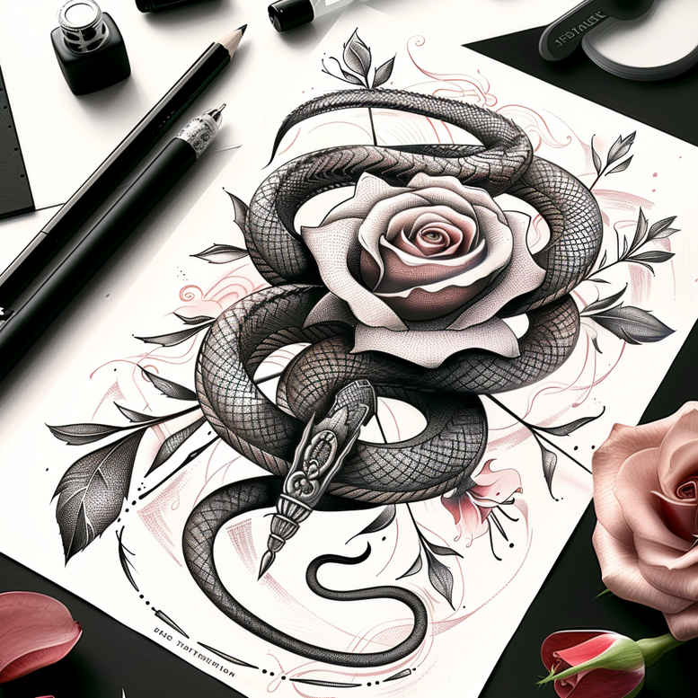 snakes tattoo design ideas Realism natural contrast plain for shoulder