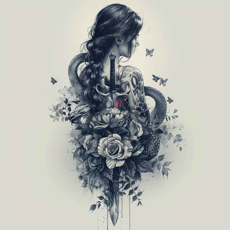 snakes tattoo design ideas depth perception point minimal shows determination