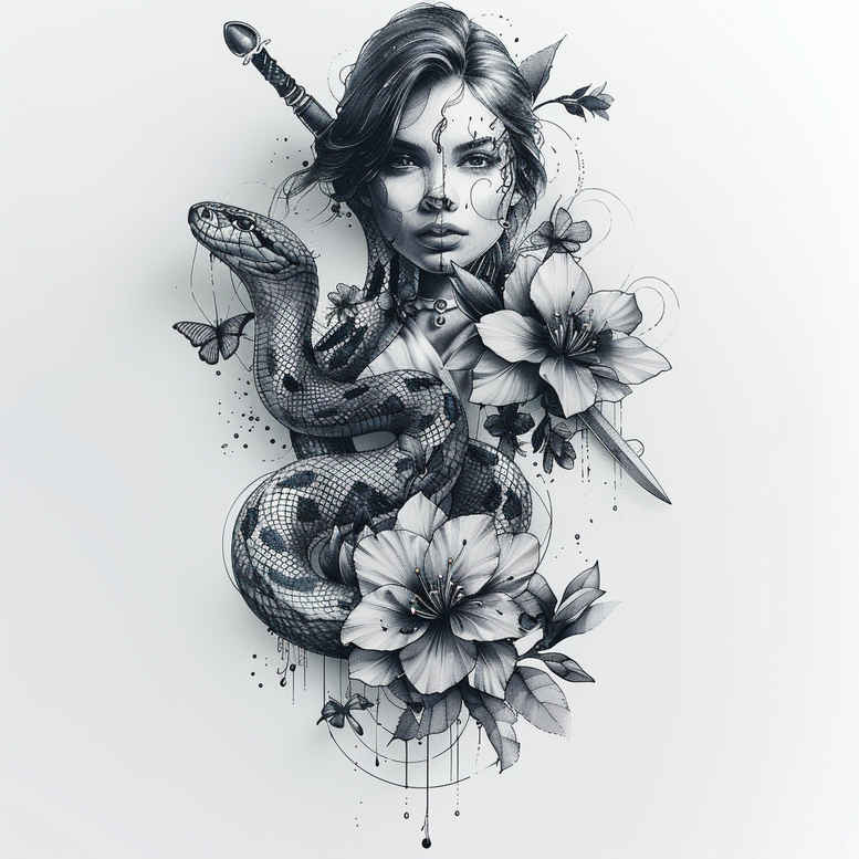 snakes tattoo design ideas fine-line short stroke for toe