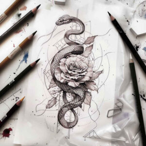snakes tattoo design ideas layered shading silent resilience and power