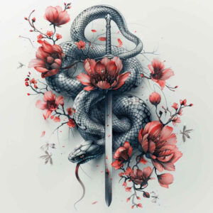 snakes tattoo design ideas sharp contrast simple icon represents determination
