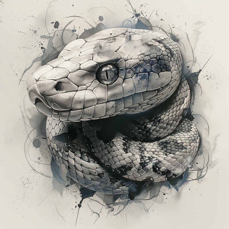 snakes tattoo design ideas drawing single dot for scapula