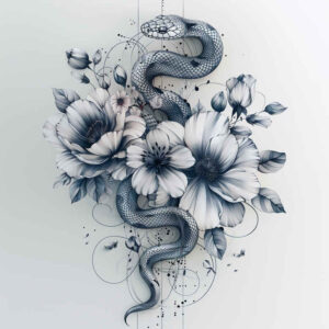 snakes tattoo design ideas solid fill single line for back of neck