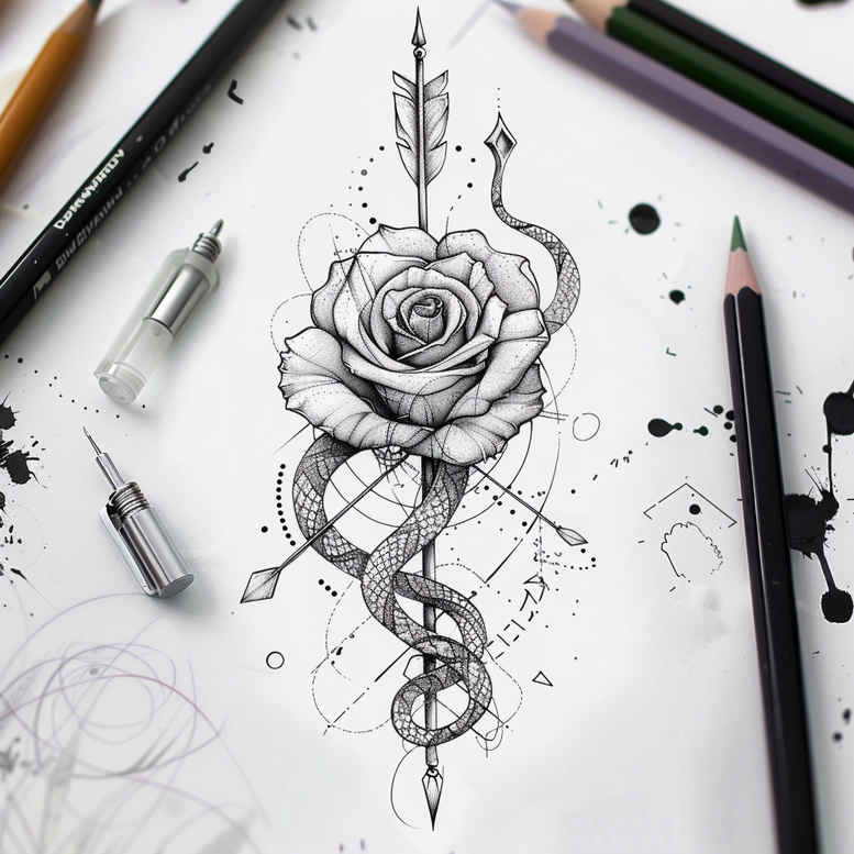 snakes tattoo design ideas dynamic linework slender symbol of strength