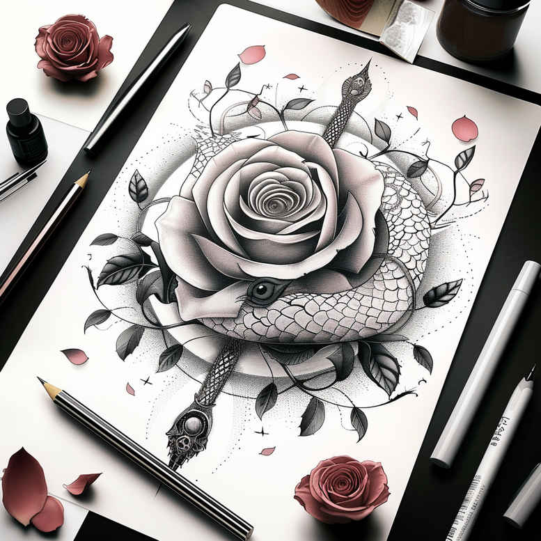 snakes tattoo design ideas fisheye sparse for collarbone
