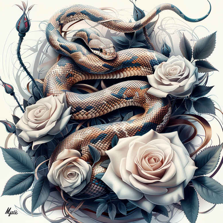 snakes tattoo design ideas Realism natural contours symbolic meaning endurance